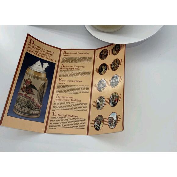 Vintage Anheuser Busch Lidded Stein Limited Edition 1V "Tavern House Scene" - Picture 5 of 8